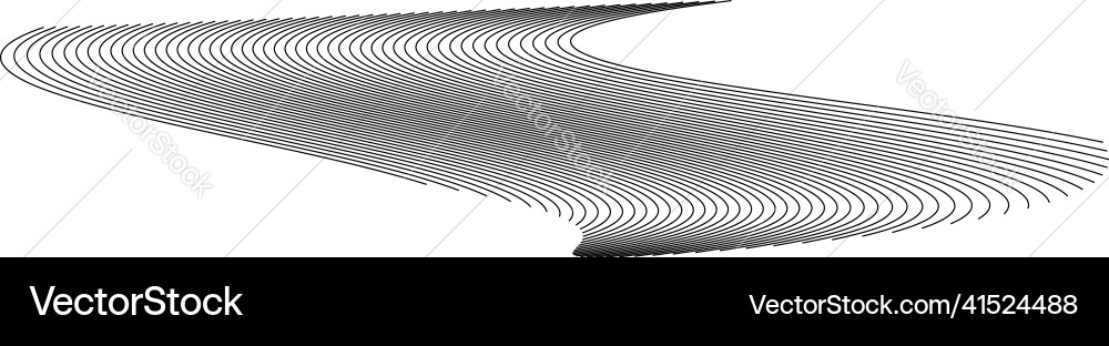 Wavy waving curvy parallel lines undulate Wavy waving curvy parallel lines undulate vector image