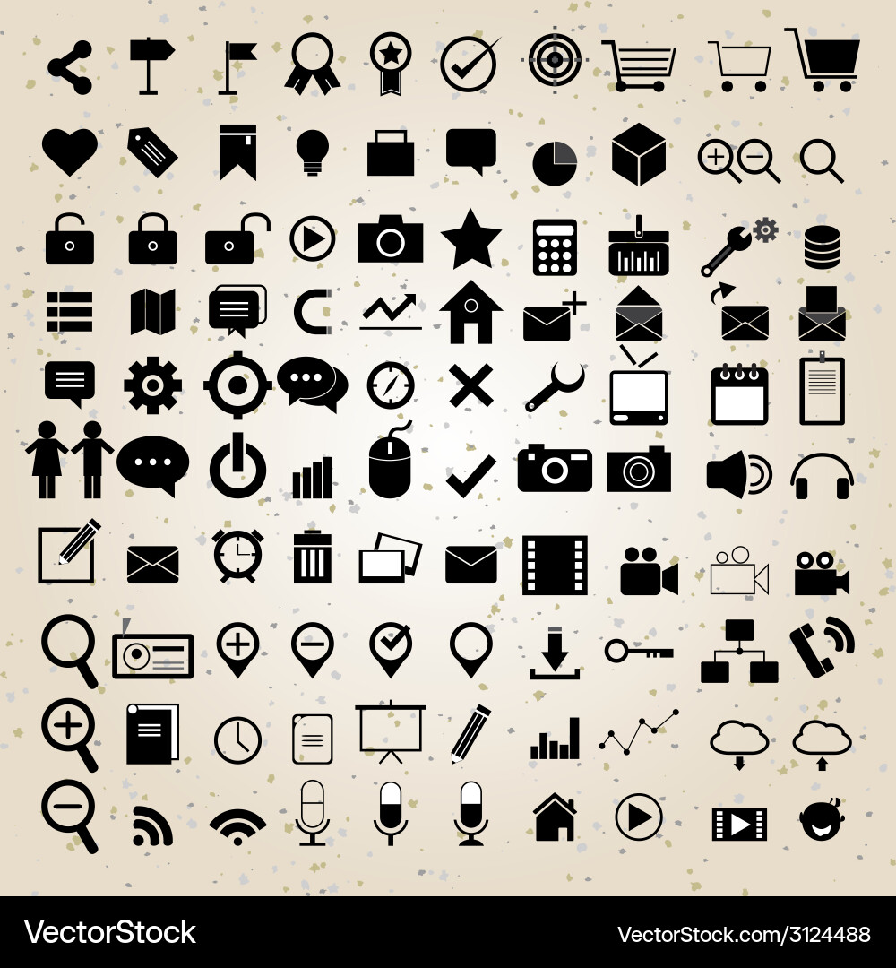 Web design icons set Vector Image