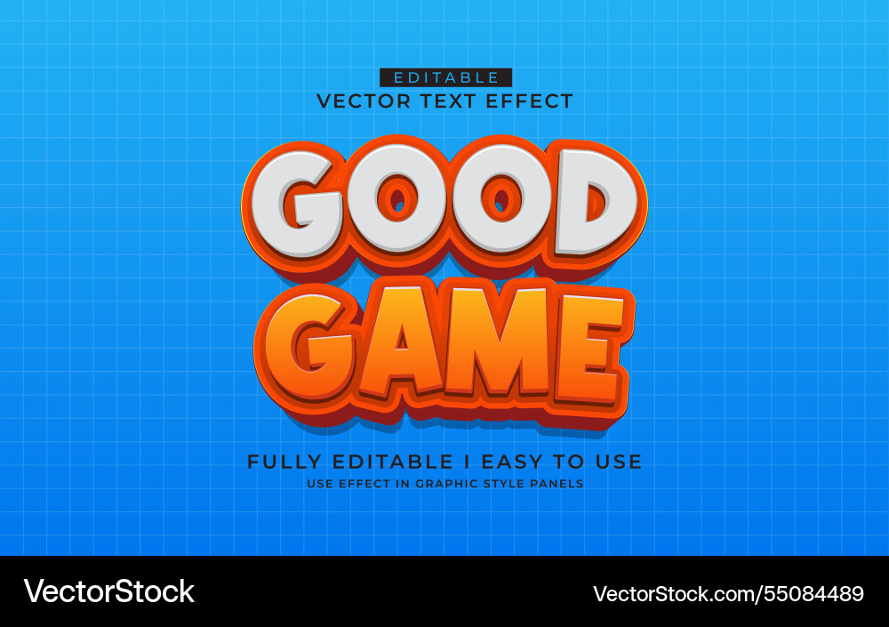 3D Text Effect - Typography Style vector image