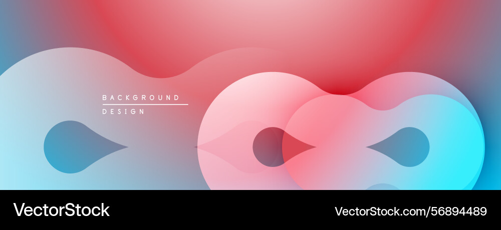 Abstract flowing shapes gradient colors soft Vector Image