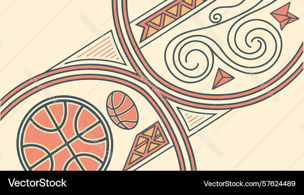 Abstract geometric pattern with circles vector image