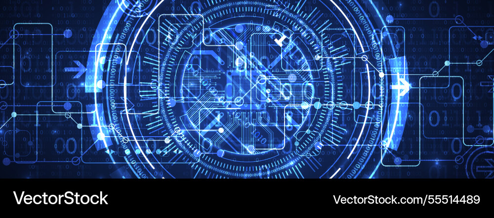 Abstraction on the theme of tech circles Abstraction on the theme of tech circles vector image