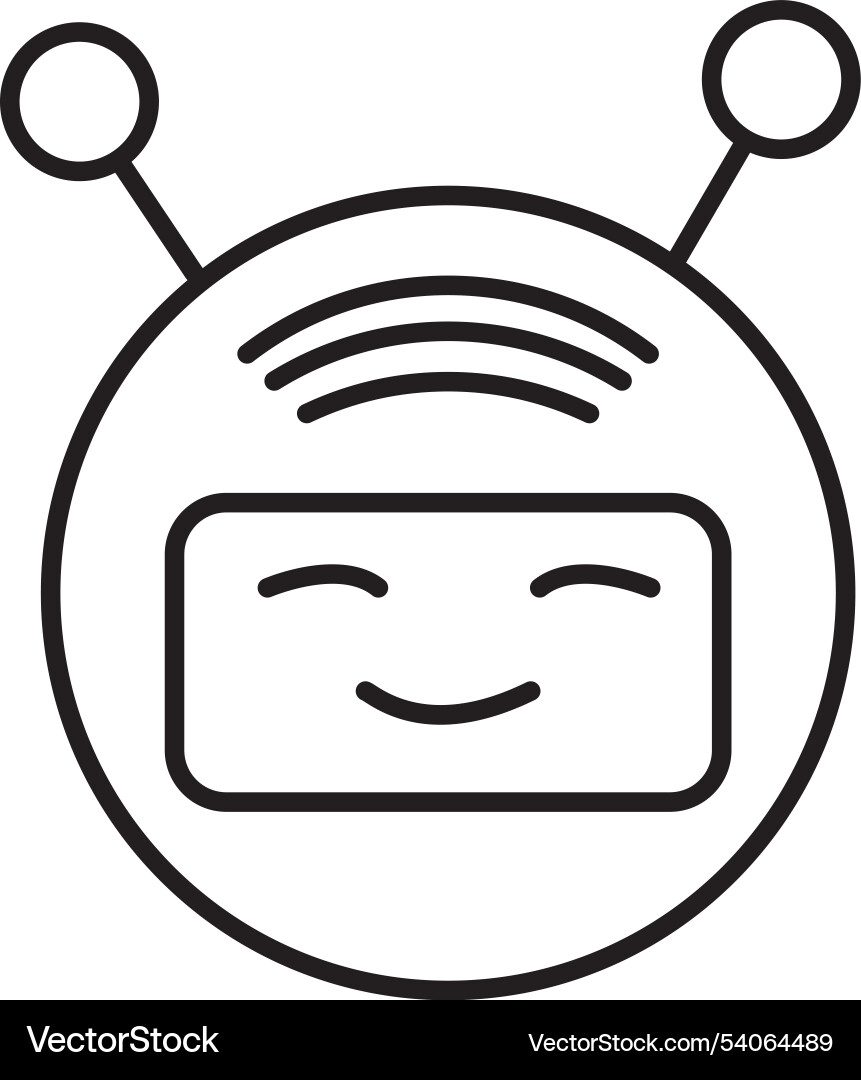 Bot line icon design vector image