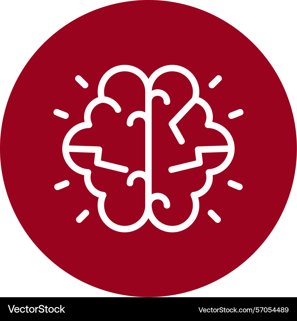 Brainstorming line circle style icon design Vector Image