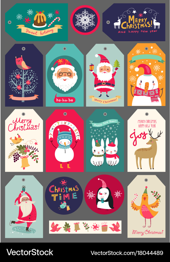 Christmas set Royalty Free Vector Image - VectorStock