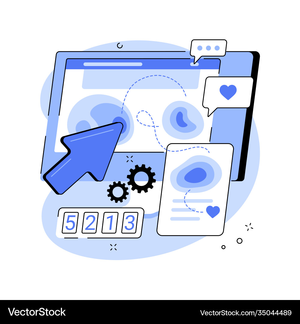 Click tracking abstract concept Click tracking abstract concept vector image