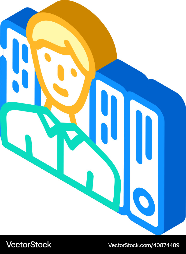 Documentation of sales isometric icon Documentation of sales isometric icon vector image