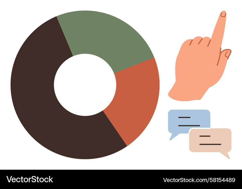 Donut Chart with Data Insights Vector Image
