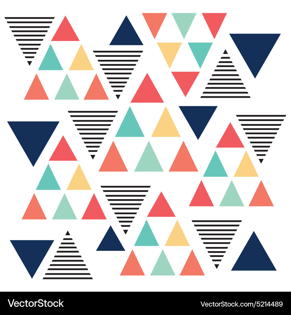 Geometric Pastel Triangle Pattern Vector Image