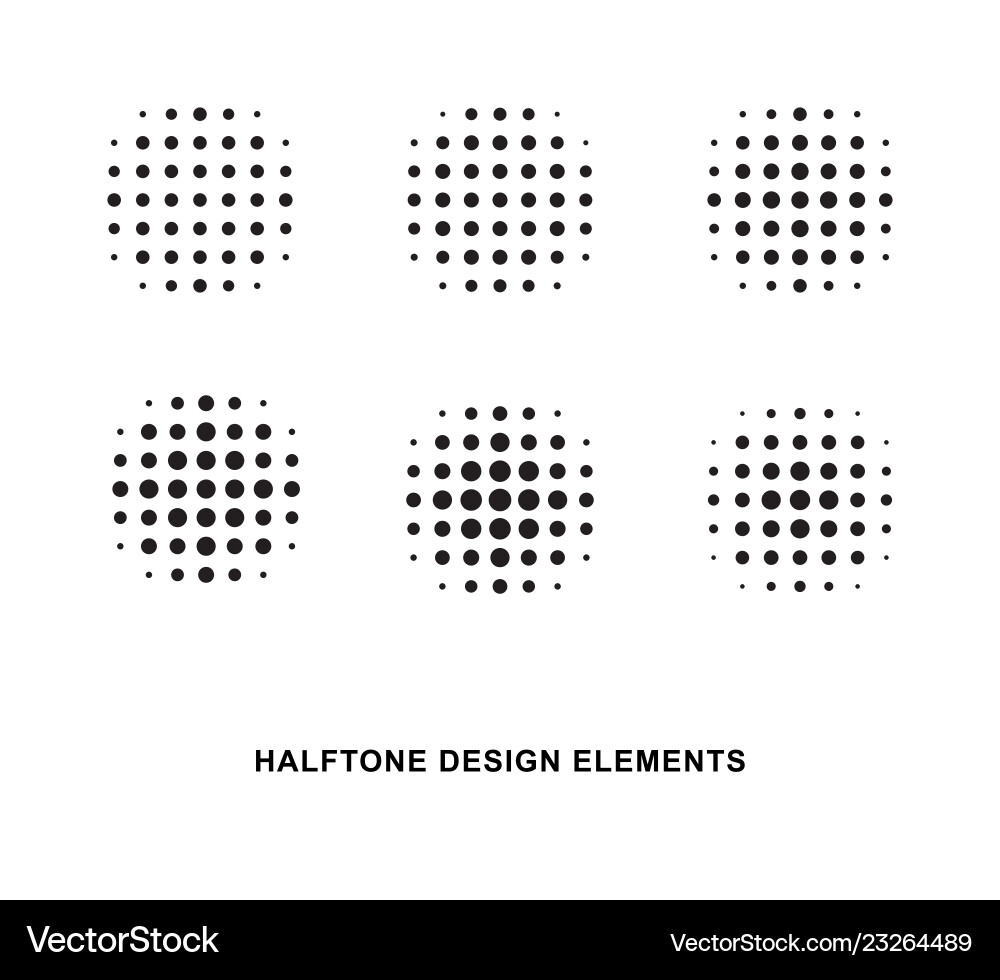 Halftone dots forms Halftone dots forms vector image