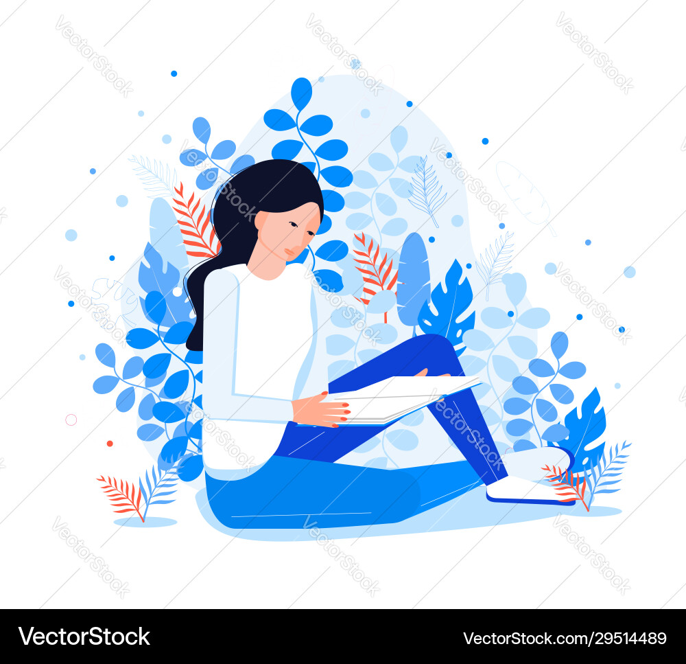 Introvert reads a book pretty girl like reading Introvert reads a book pretty girl like reading vector image