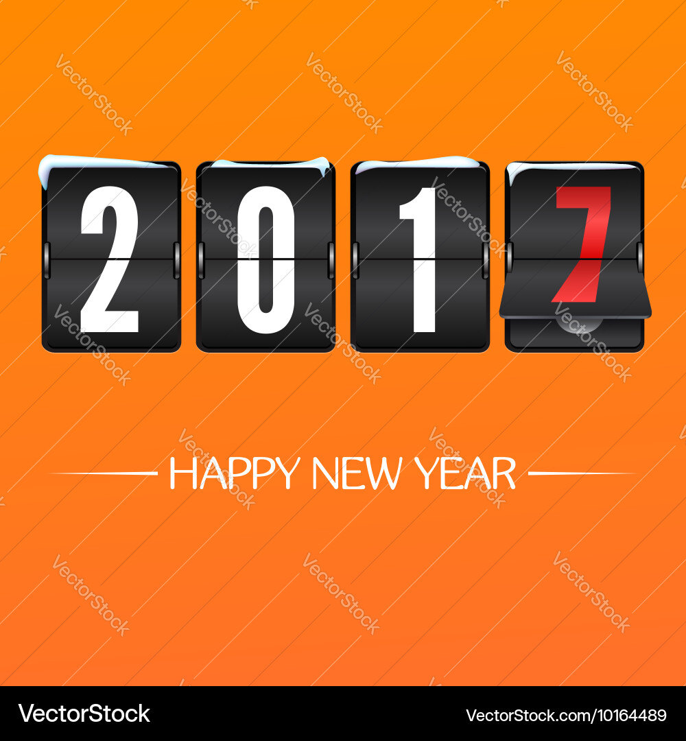 Mechanical flip clock Vector Image