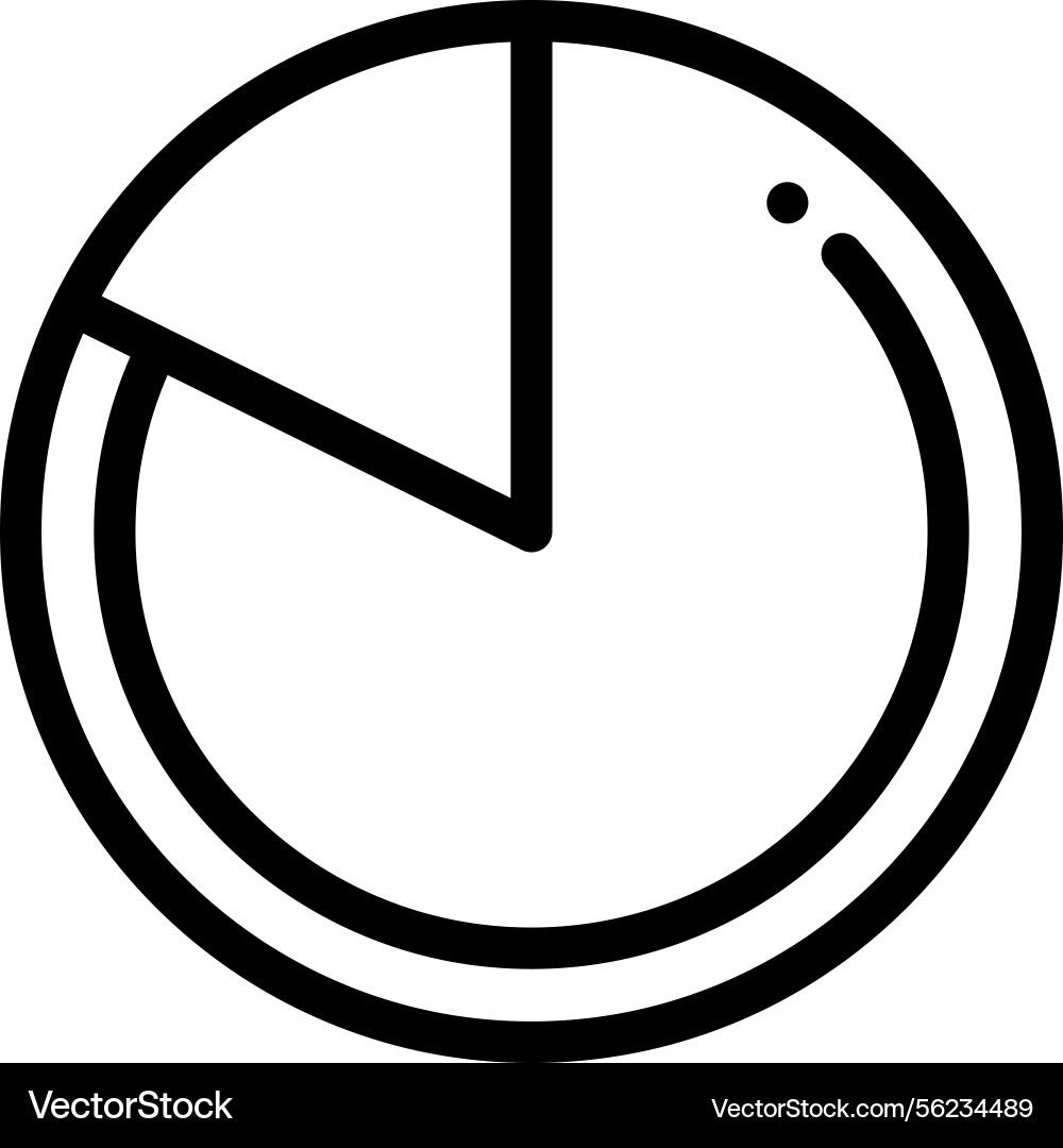 Pie chart icon thin linear style design isolated Pie chart icon thin linear style design isolated vector image