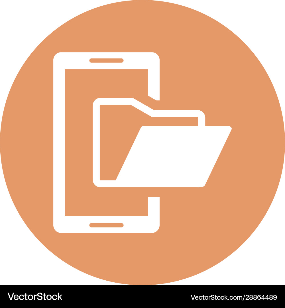 Smartphone device with folder documents Smartphone device with folder documents Vector Image