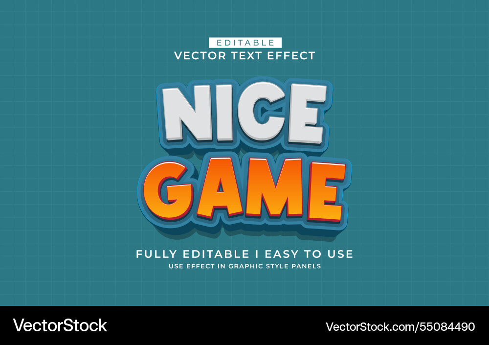 3d editable text effect typography style template 3d editable text effect typography style template vector image