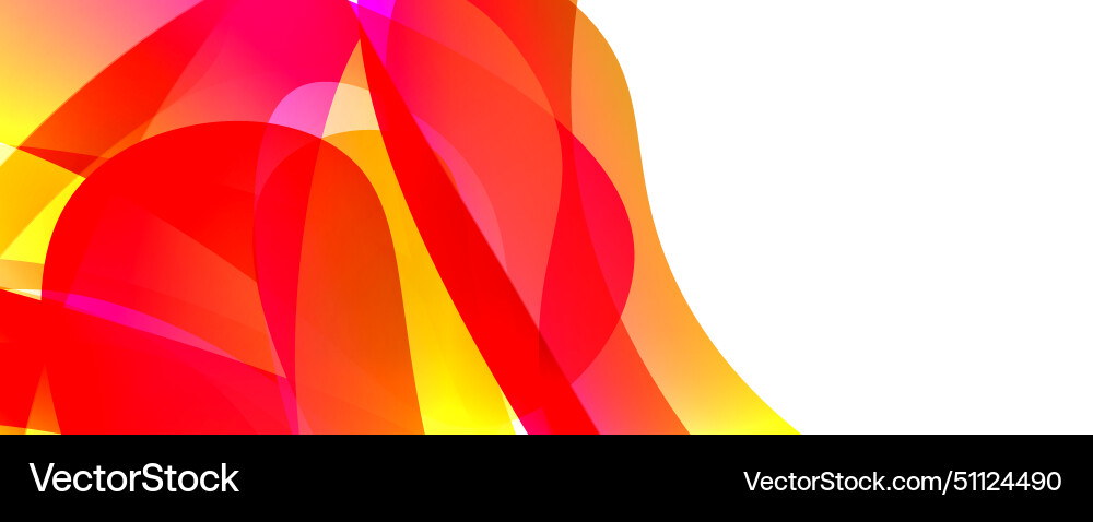 A red and yellow abstract background with white vector image