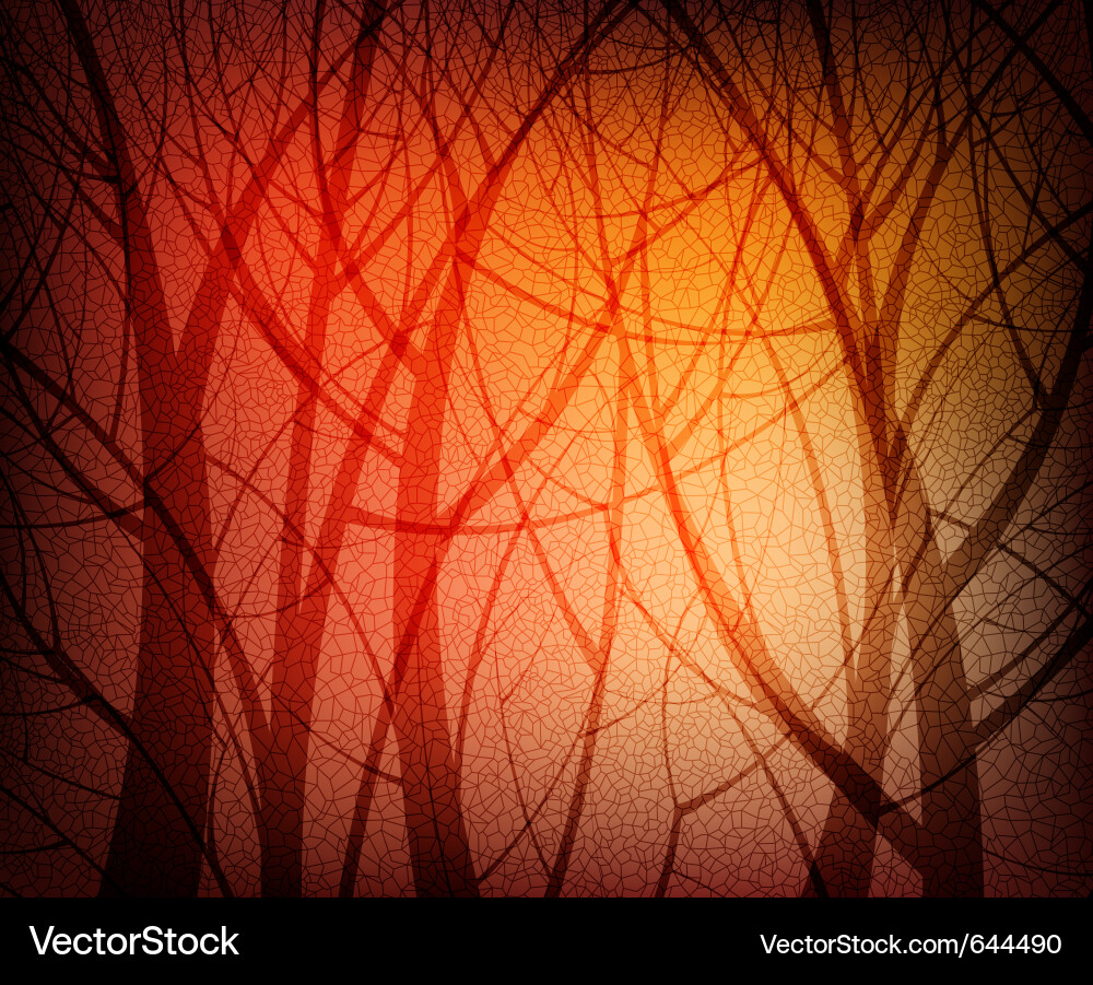 Abstract Red Branching Pattern vector image