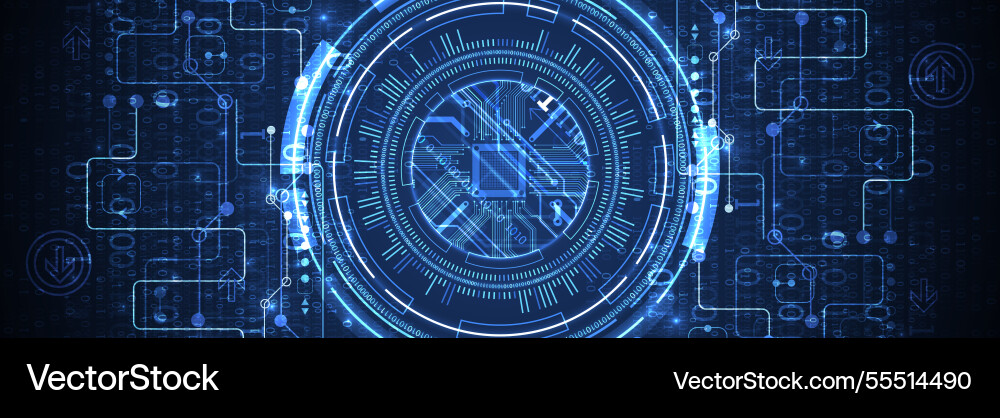 Abstraction on the theme of tech circles Vector Image