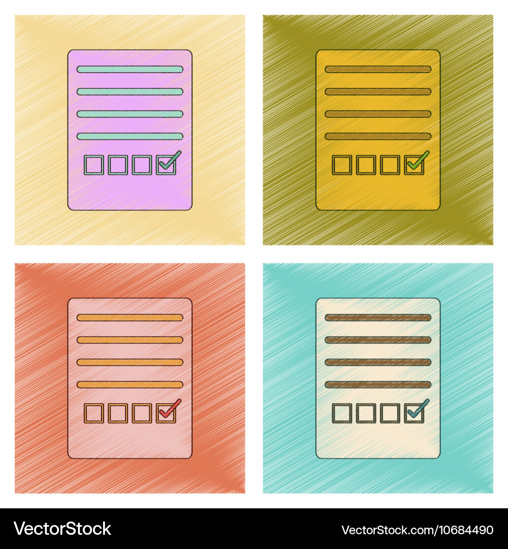Assembly flat shading style icon checklist Vector Image