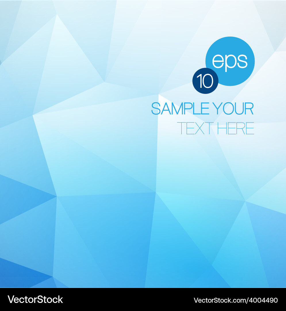 Blue abstract triangular background vector image