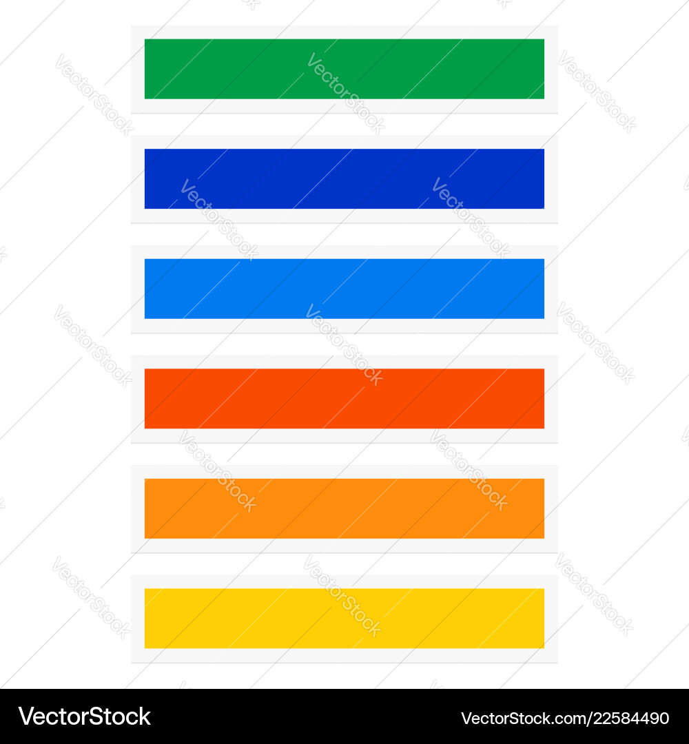 Button banner rectangles with color combination Vector Image
