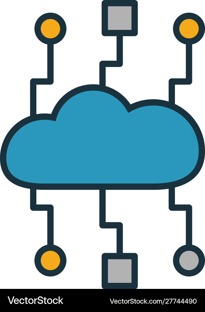 Cloud technology icon simple element from web Cloud technology icon simple element from web vector image