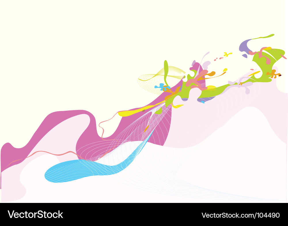 Colorful Swirls and Splash Background vector image