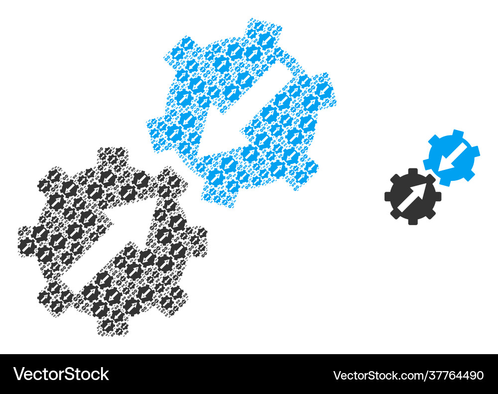 Gear integration recursion icon composition Gear integration recursion icon composition vector image