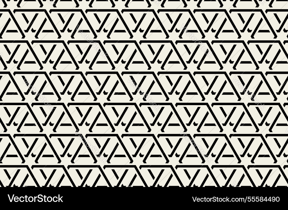 Geometric black seamless pattern with triangular Vector Image