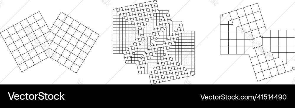 Geometric grid mesh in abstract mirrored form Geometric grid mesh in abstract mirrored form vector image