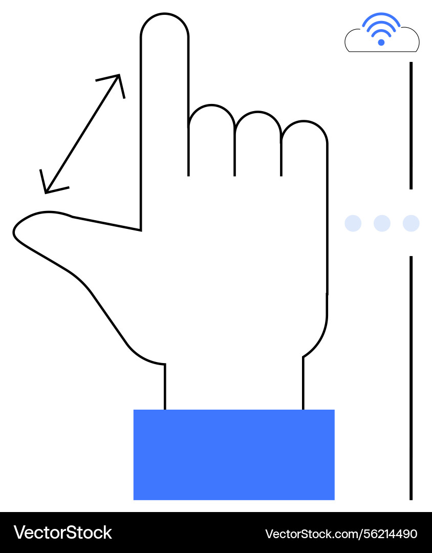 Gesture control for vertical navigation Gesture control for vertical navigation vector image