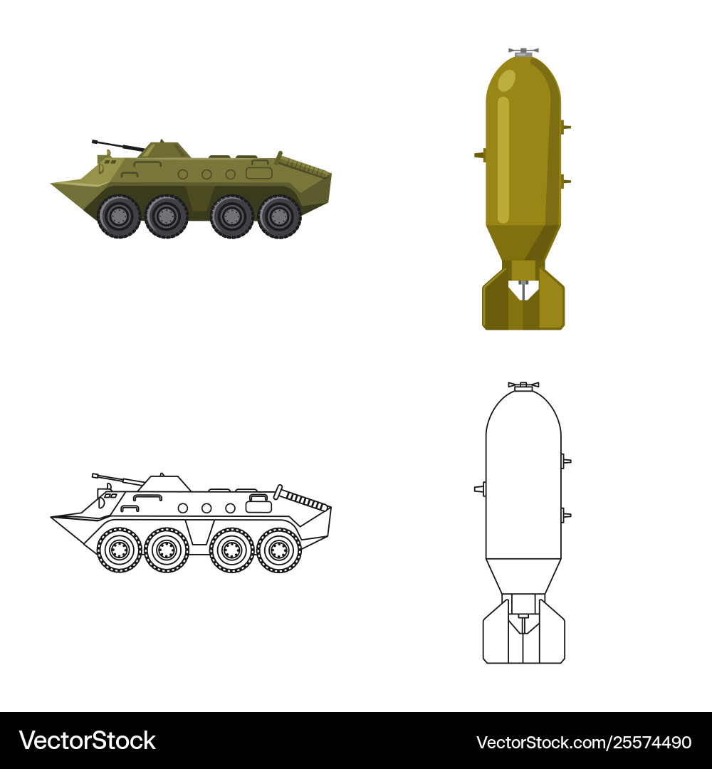 Isolated object weapon and gun symbol set vector image