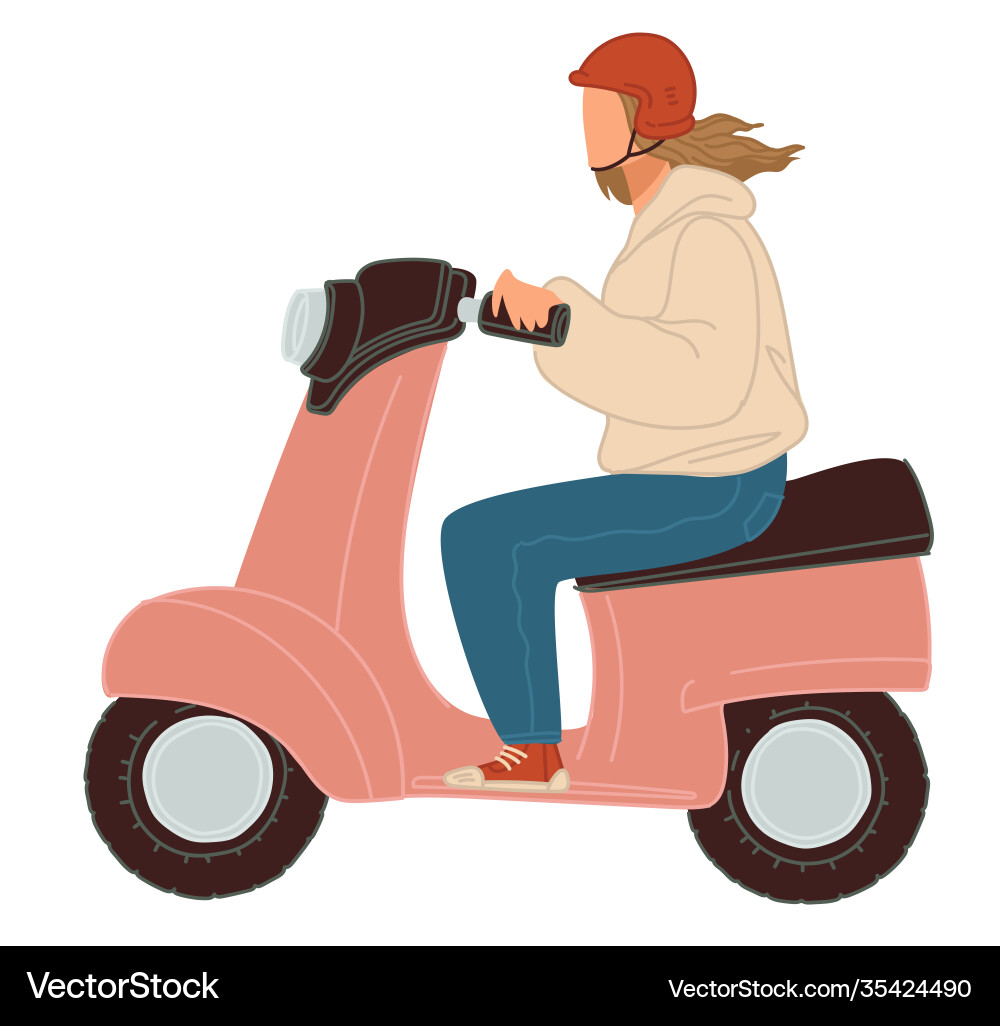 Lady Reit Roller ökologischen Transport Lady Reit Roller ökologischen Transport vektorbild