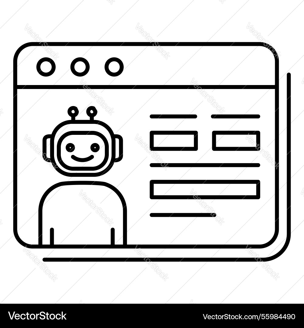 Online form ai robotics submission icon design vector image