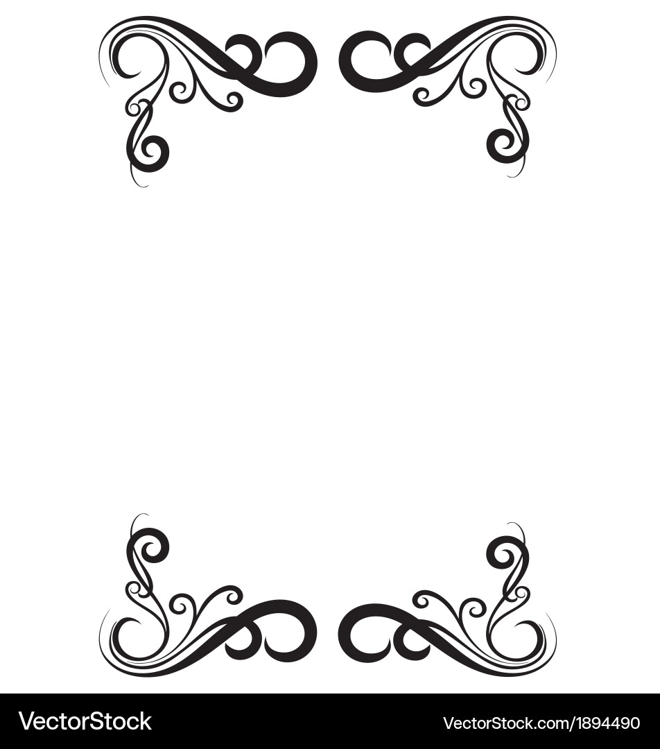 Ornate Page Border Vector Image