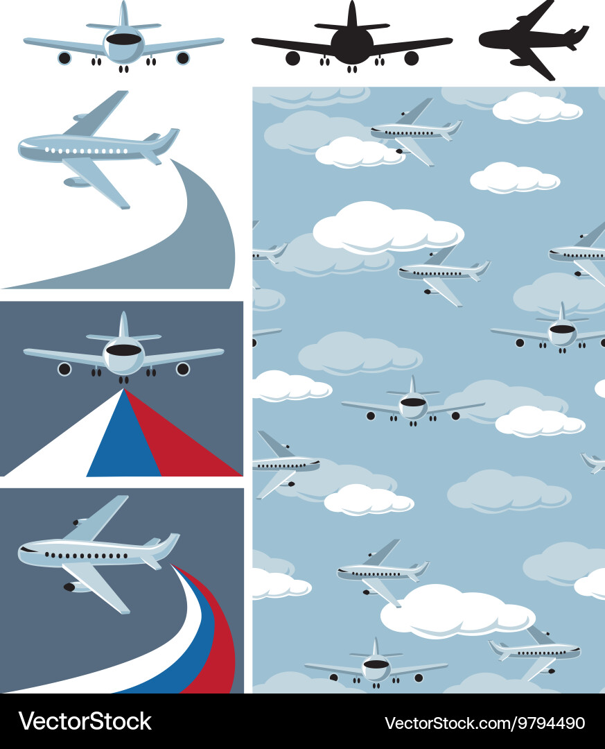 Plane and seamless pattern Vector Image