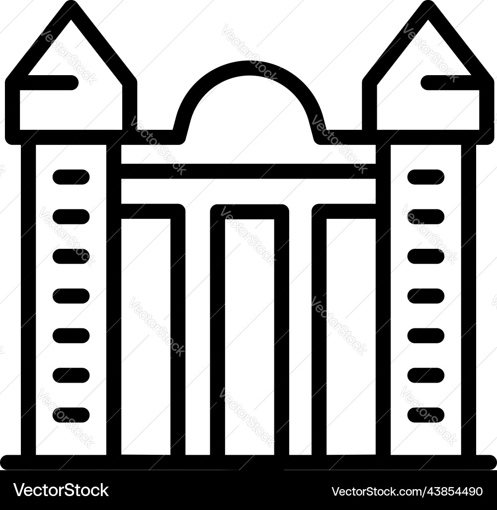 Poster building icon outline pointer cross Poster building icon outline pointer cross vector image