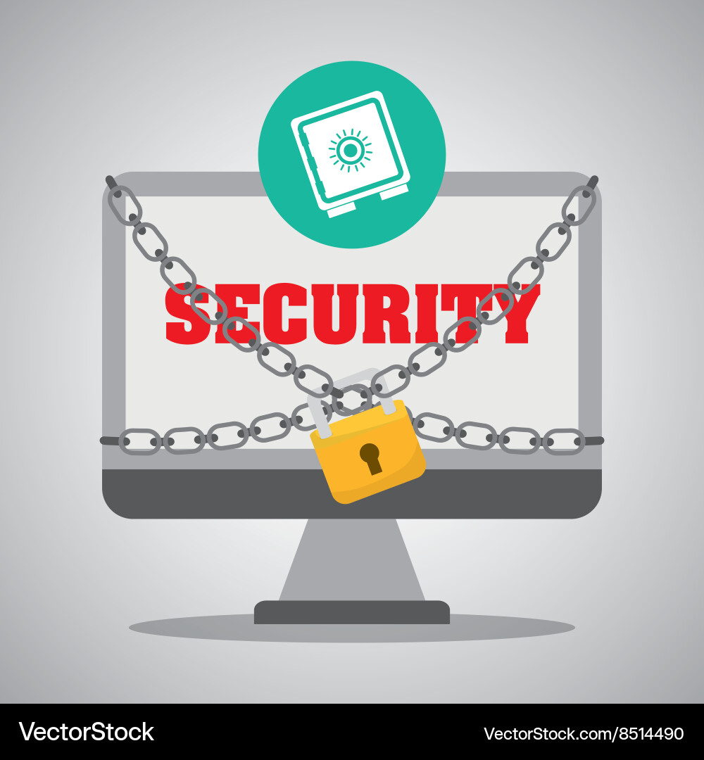 Security system design warning and technology Vector Image