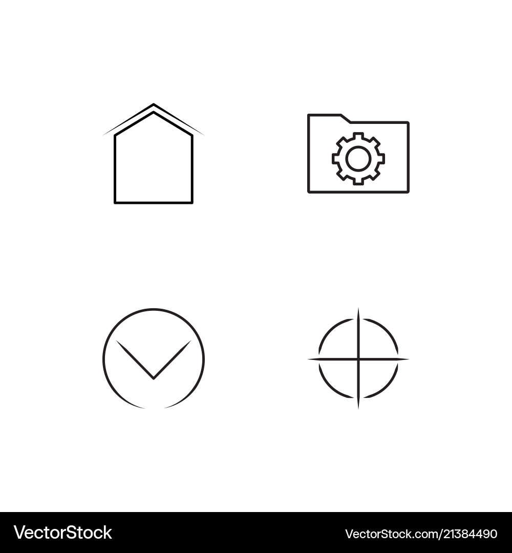Time linear icons set simple outline vector image