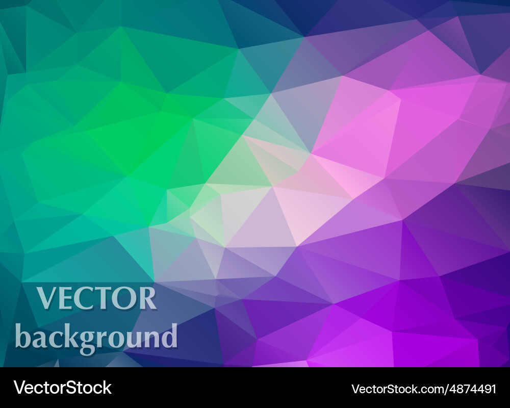 Abstract background of triangles polygon vector image