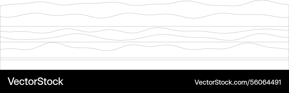 Abstract monochrome line art with curved patterns Vector Image