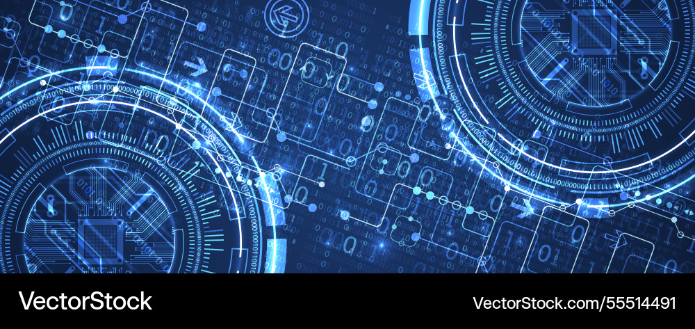 Abstraction on the theme of tech circles Abstraction on the theme of tech circles vector image