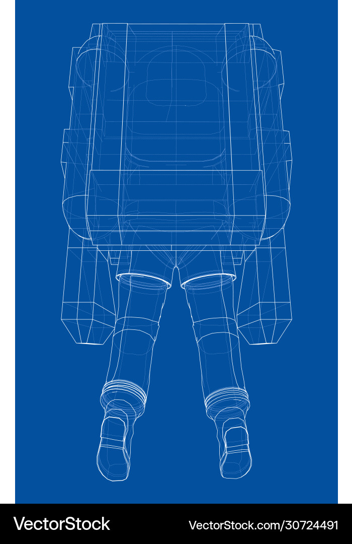 Astronaut concept rendering 3d Vector Image