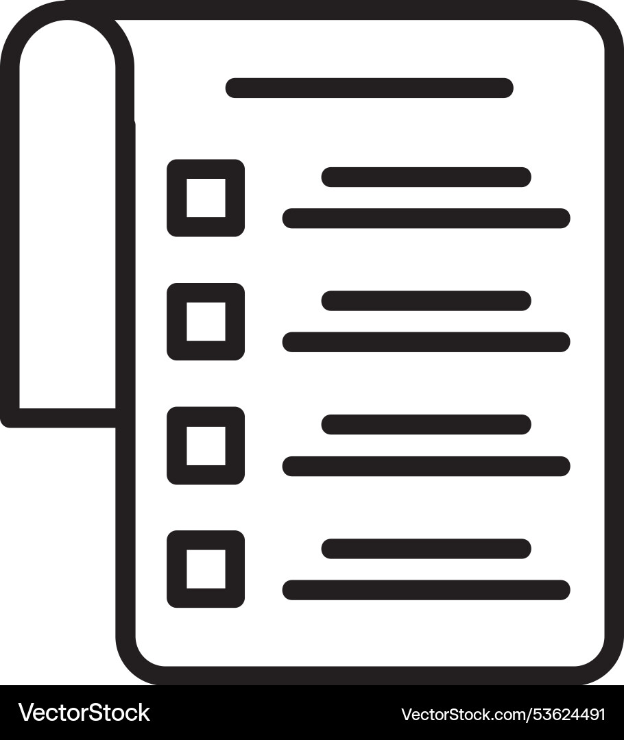 Check list line gradient icon Vector Image