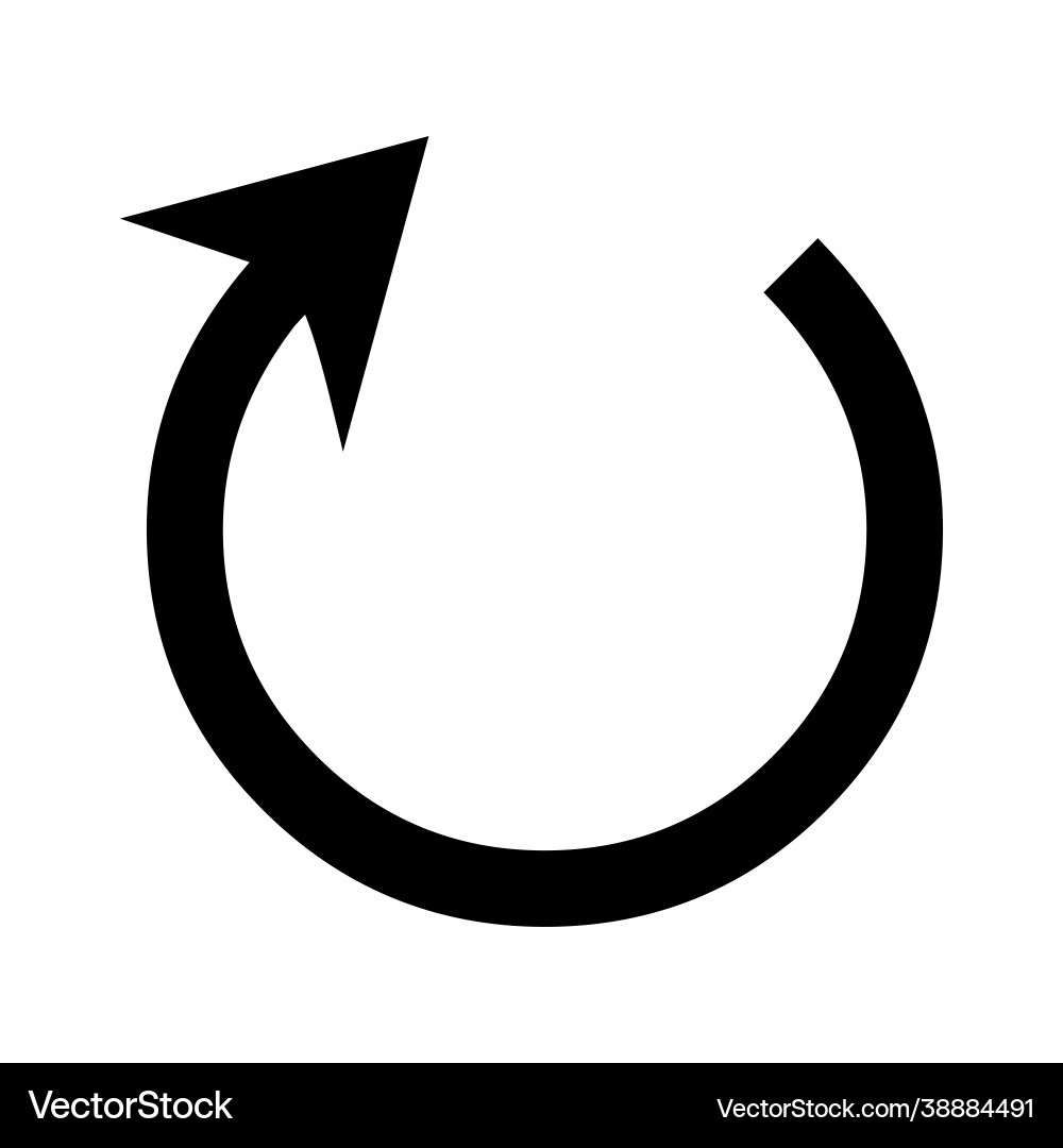 Clockwise arrow sign Clockwise arrow sign vector image