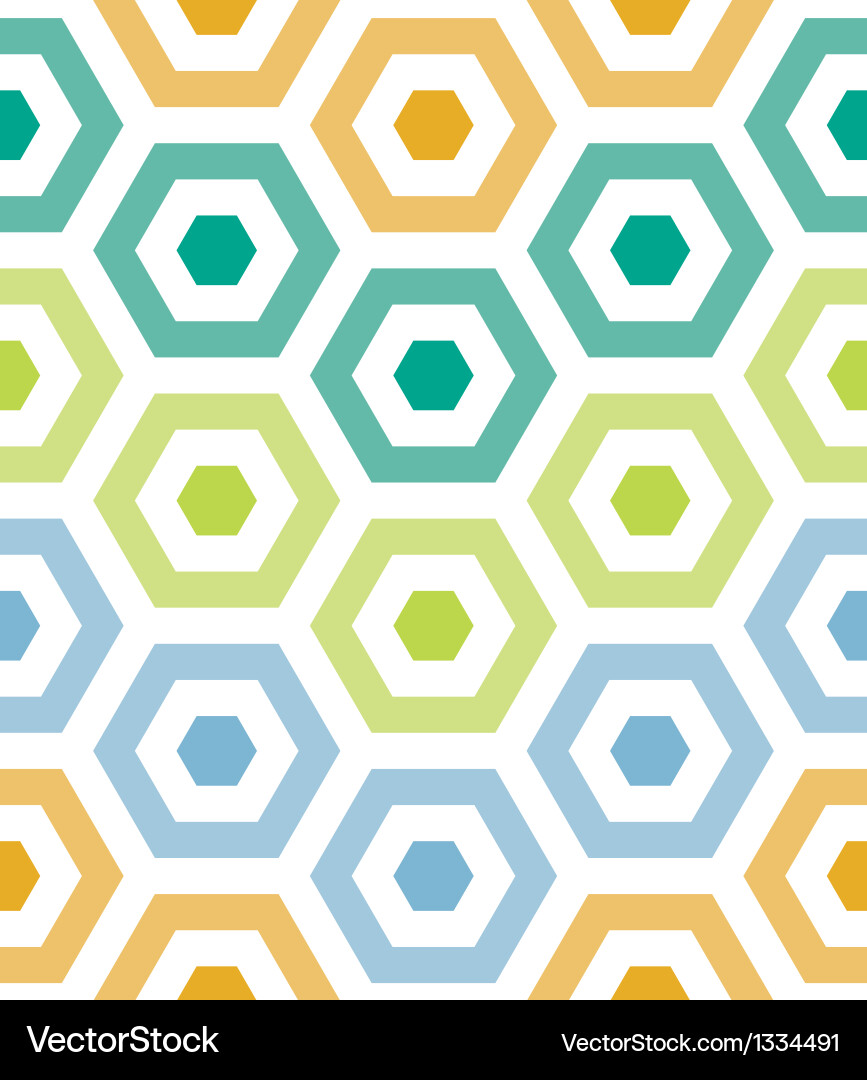 Geometric Hexagon Print Pattern vector image