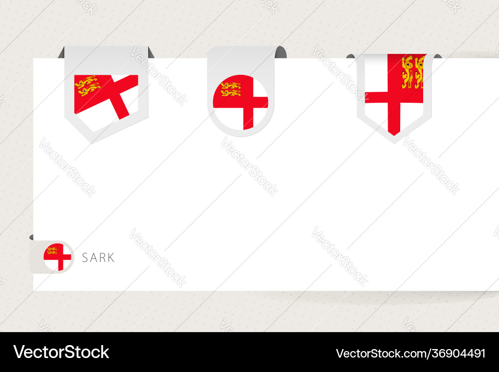 Label flag collection sark in different shape Label flag collection sark in different shape Vector Image
