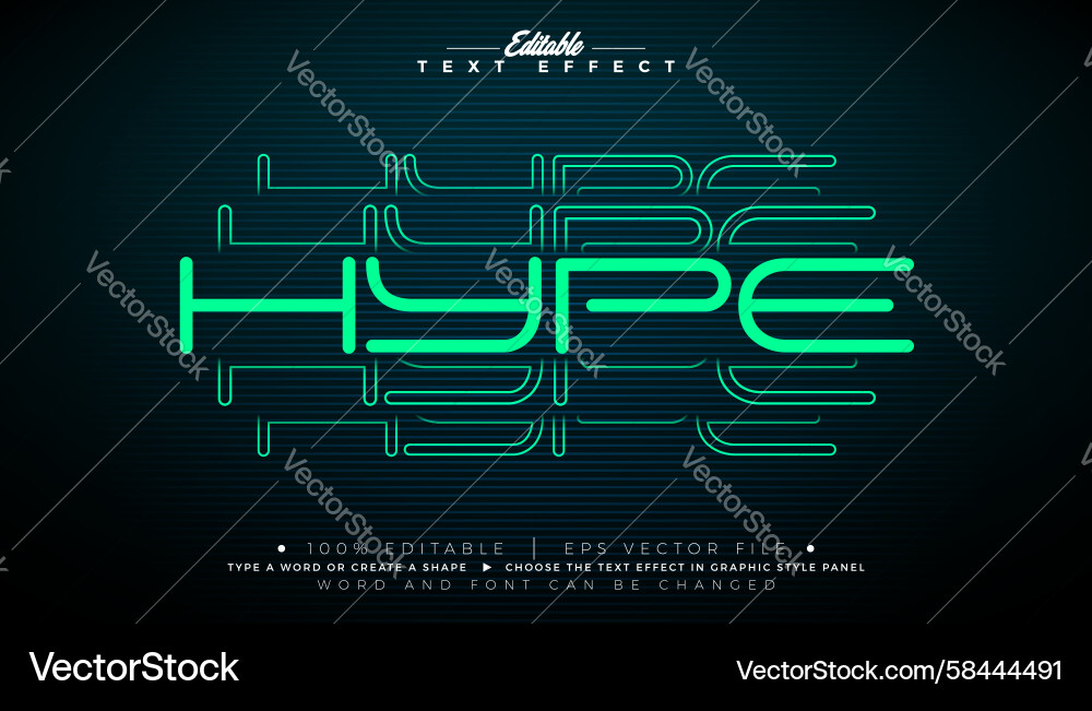 Multiplying Text Effect Vector Image