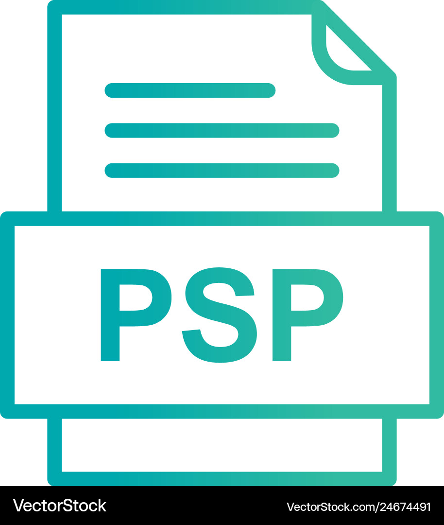 Psp file document icon vector image
