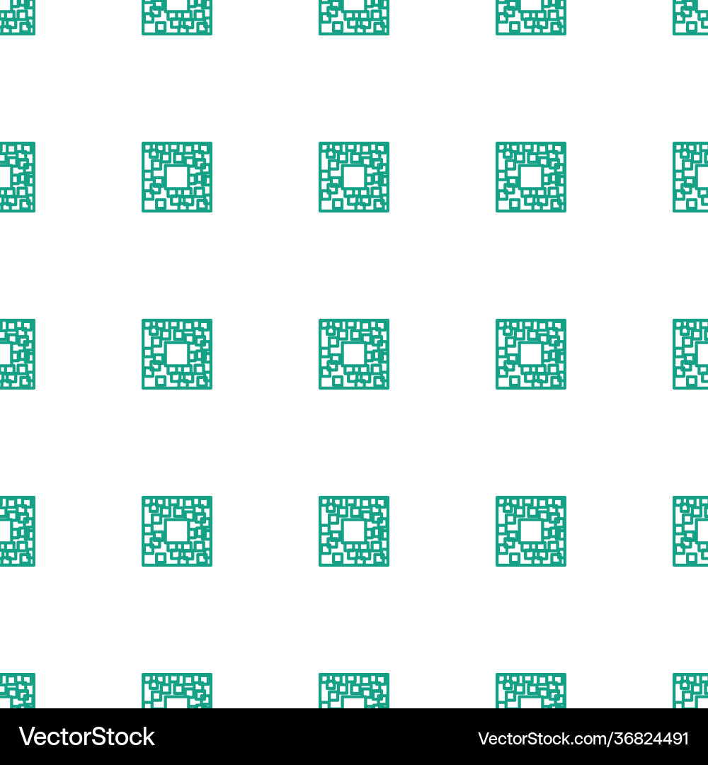 Qr code icon pattern seamless white background Vector Image
